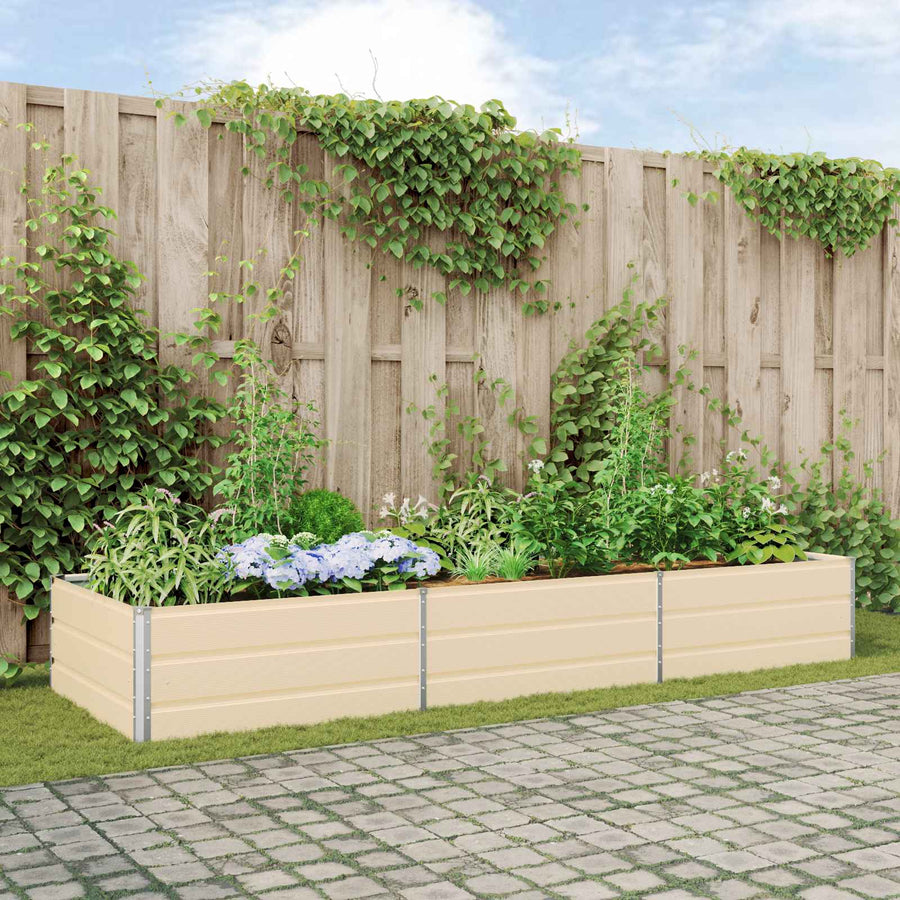 Plantenbak Ivoor 195 x 100 x 45 cm Gegalvaniseerd staal
