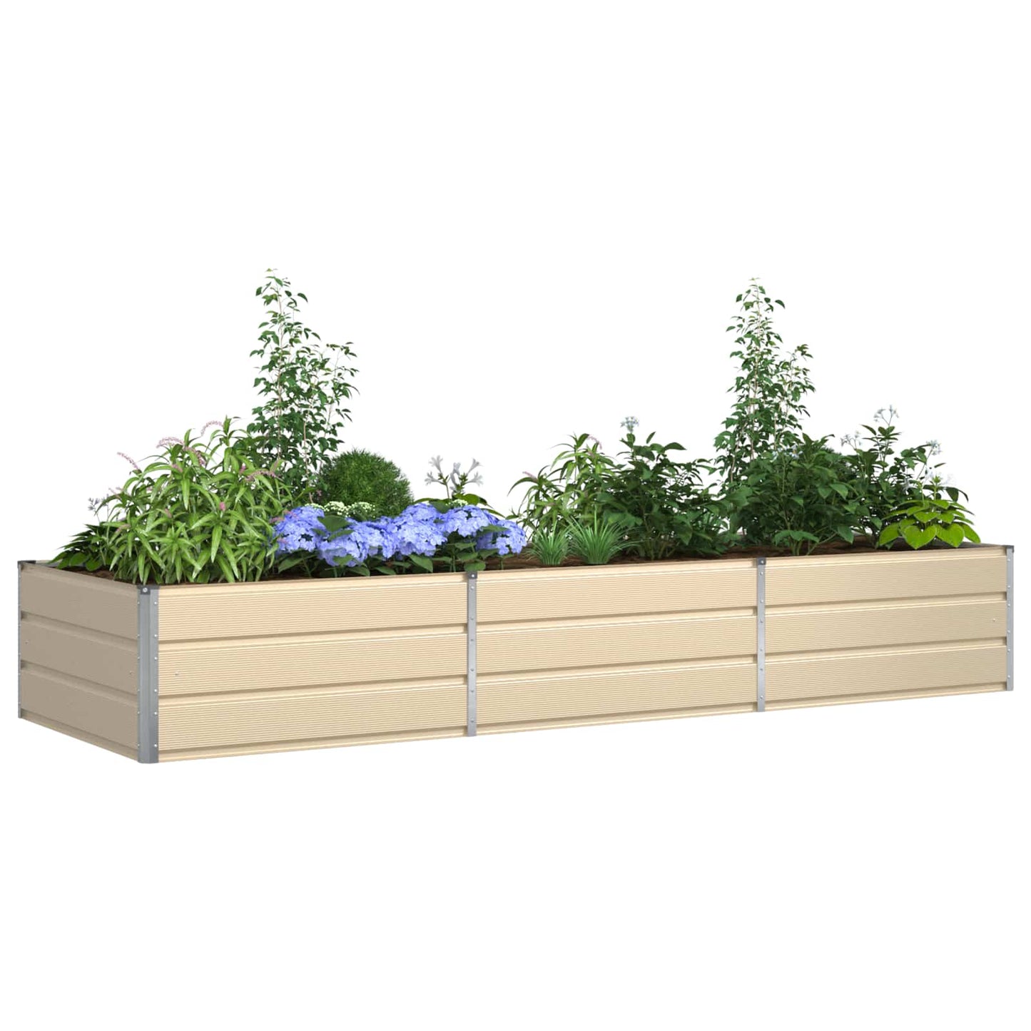 Plantenbak Ivoor 195 x 100 x 45 cm Gegalvaniseerd staal