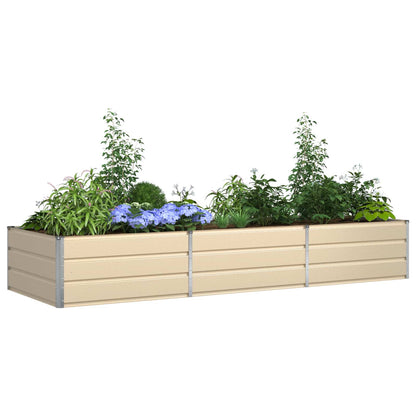 Plantenbak Ivoor 195 x 100 x 45 cm Gegalvaniseerd staal