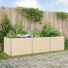 Planter Ivory 195 x 100 x 45 cm Galvanised steel