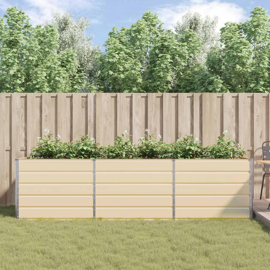 Plantenbak Ivoor 195 x 100 x 45 cm Gegalvaniseerd staal