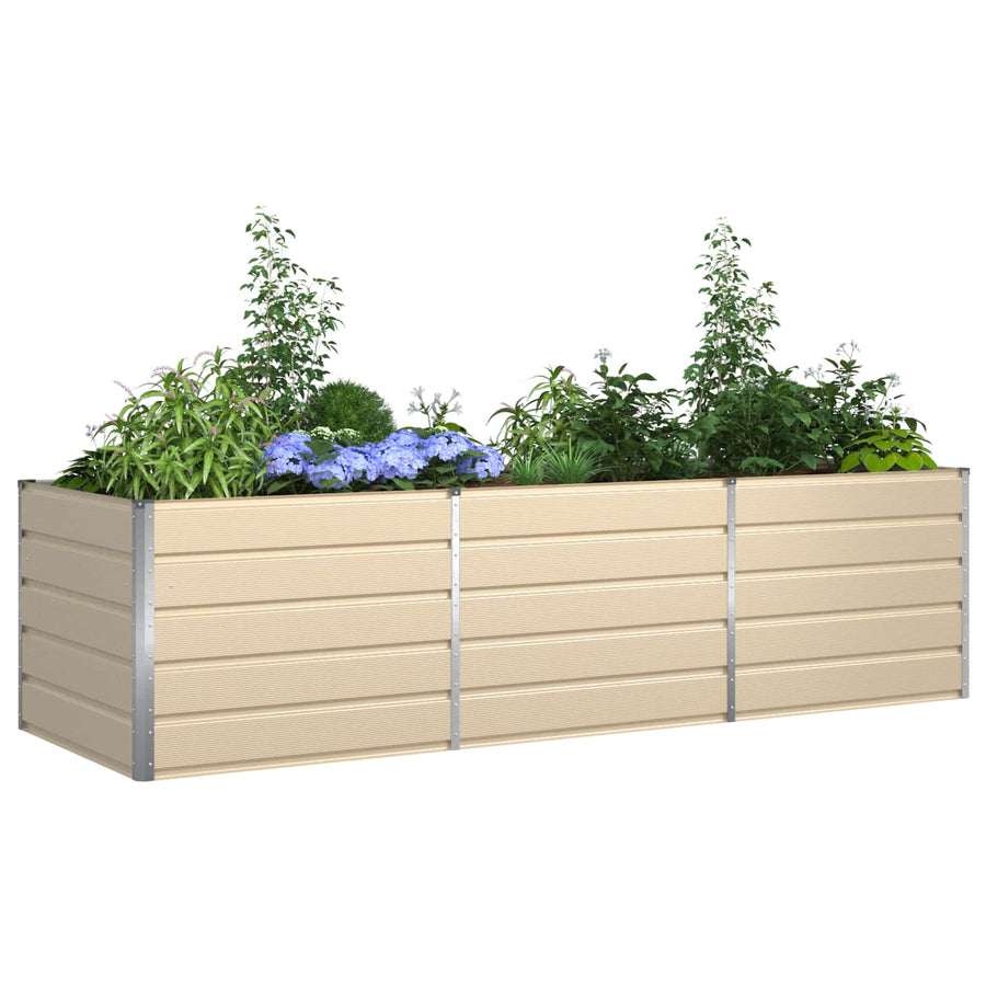 Plantenbak Ivoor 195 x 100 x 45 cm Gegalvaniseerd staal