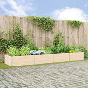 Plantenbak 195x100x45 cm ivoor gegalvaniseerd staal