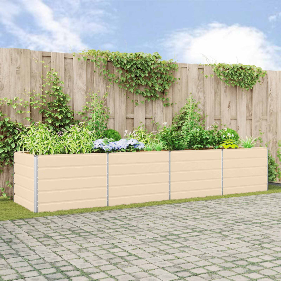 Plantenbak Ivoor 195 x 100 x 45 cm Gegalvaniseerd staal