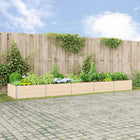 Planter Ivory 195 x 100 x 45 cm Galvanised steel