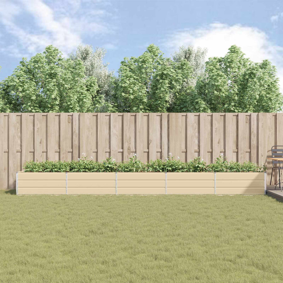 Plantenbak Ivoor 195 x 100 x 45 cm Gegalvaniseerd staal