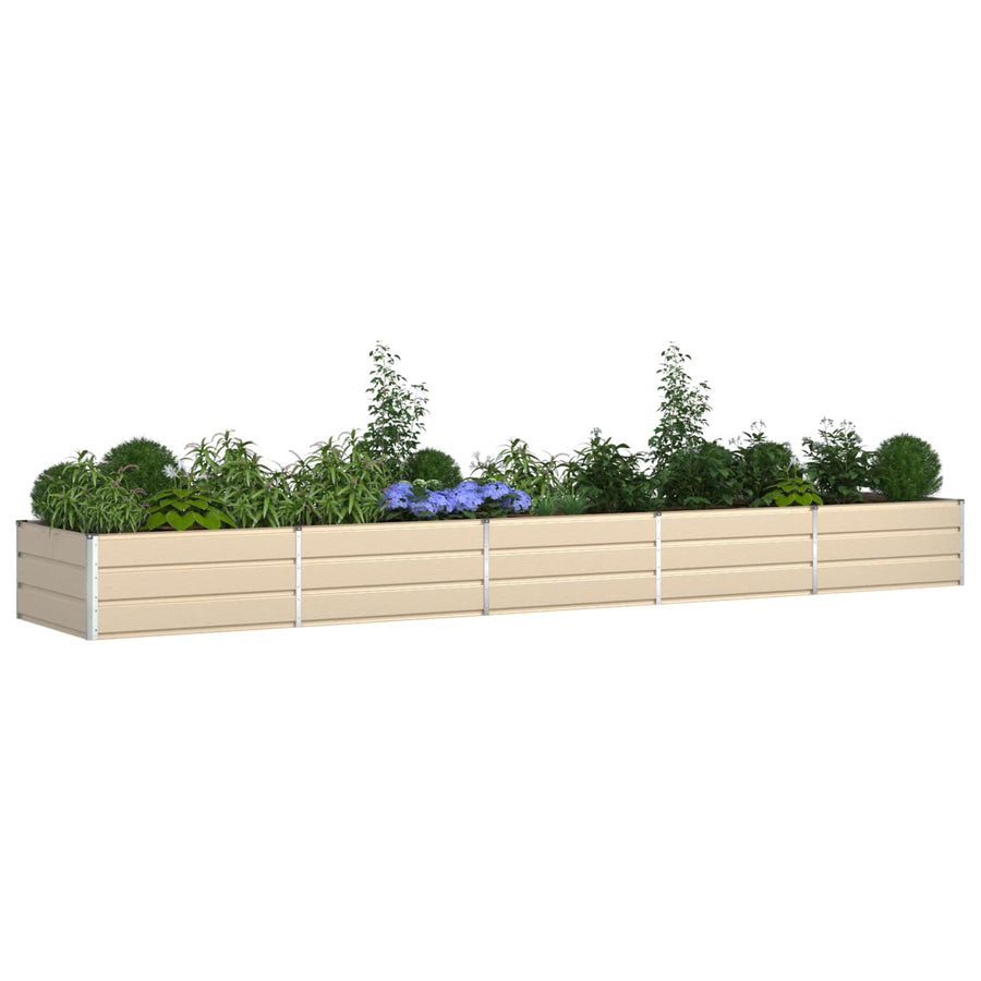 Plantenbak Ivoor 195 x 100 x 45 cm Gegalvaniseerd staal
