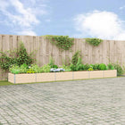Planter Ivory 195 x 100 x 45 cm Galvanised steel