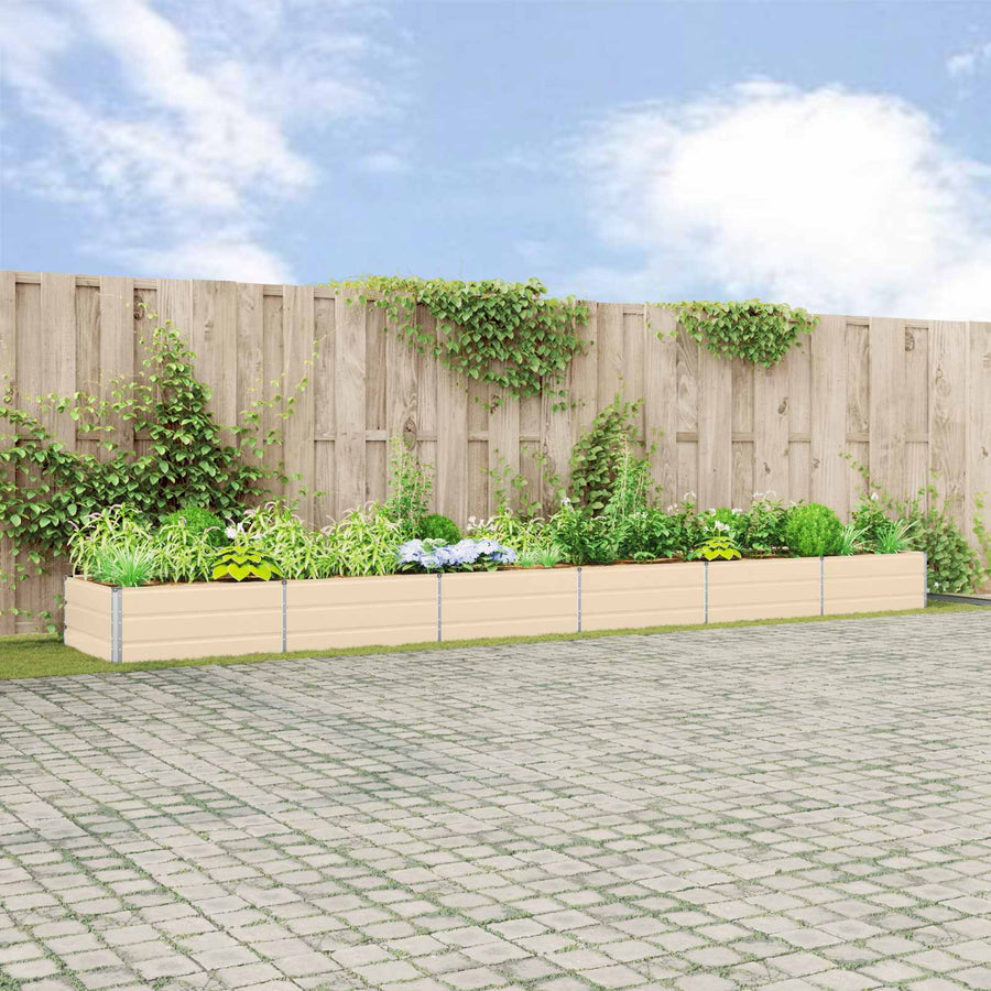 Plantenbak Ivoor 195 x 100 x 45 cm Gegalvaniseerd staal
