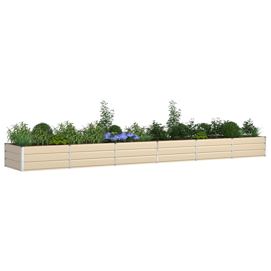 Plantenbak Ivoor 195 x 100 x 45 cm Gegalvaniseerd staal