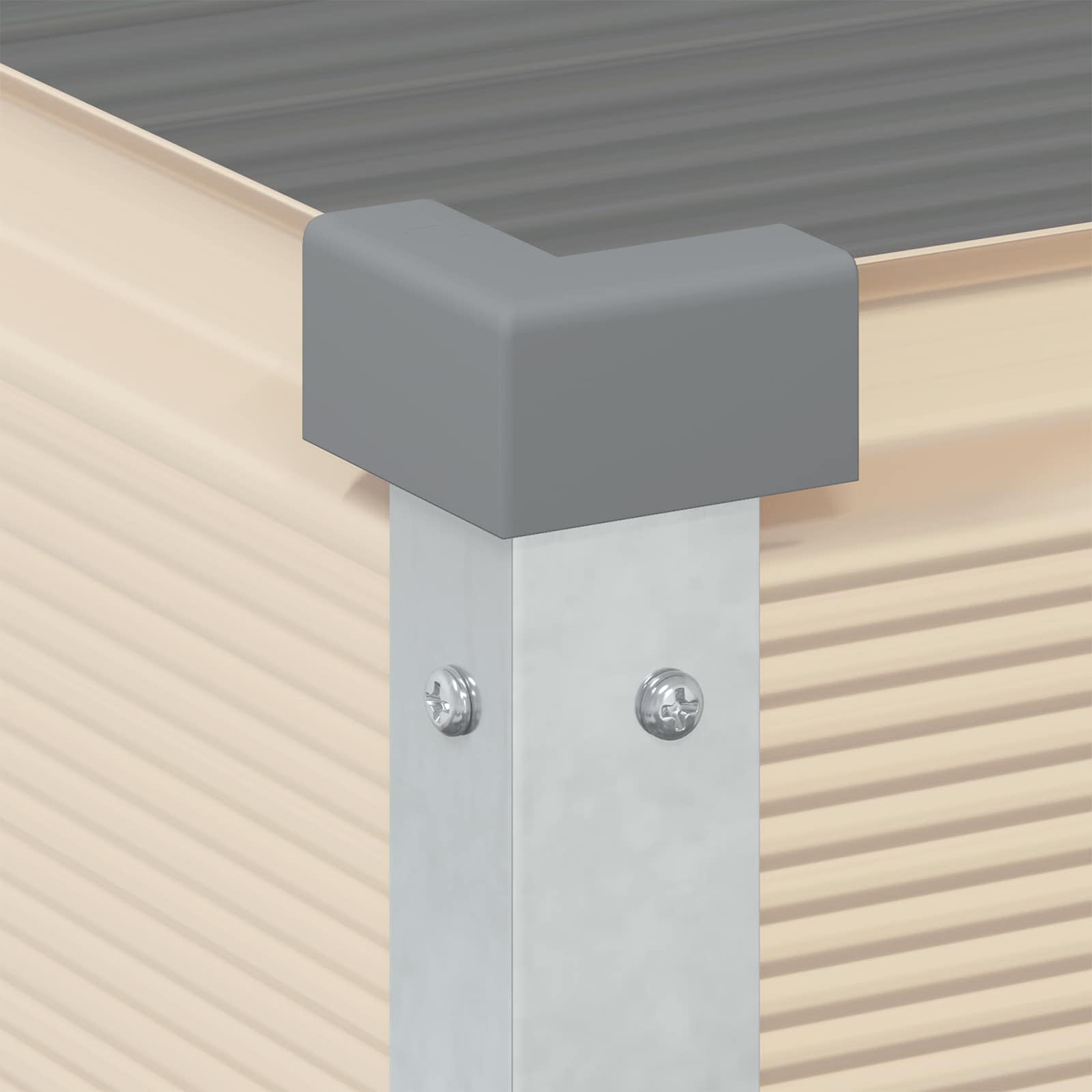 Plantenbak Ivoor 100 x 45 x 90 cm Gegalvaniseerd staal