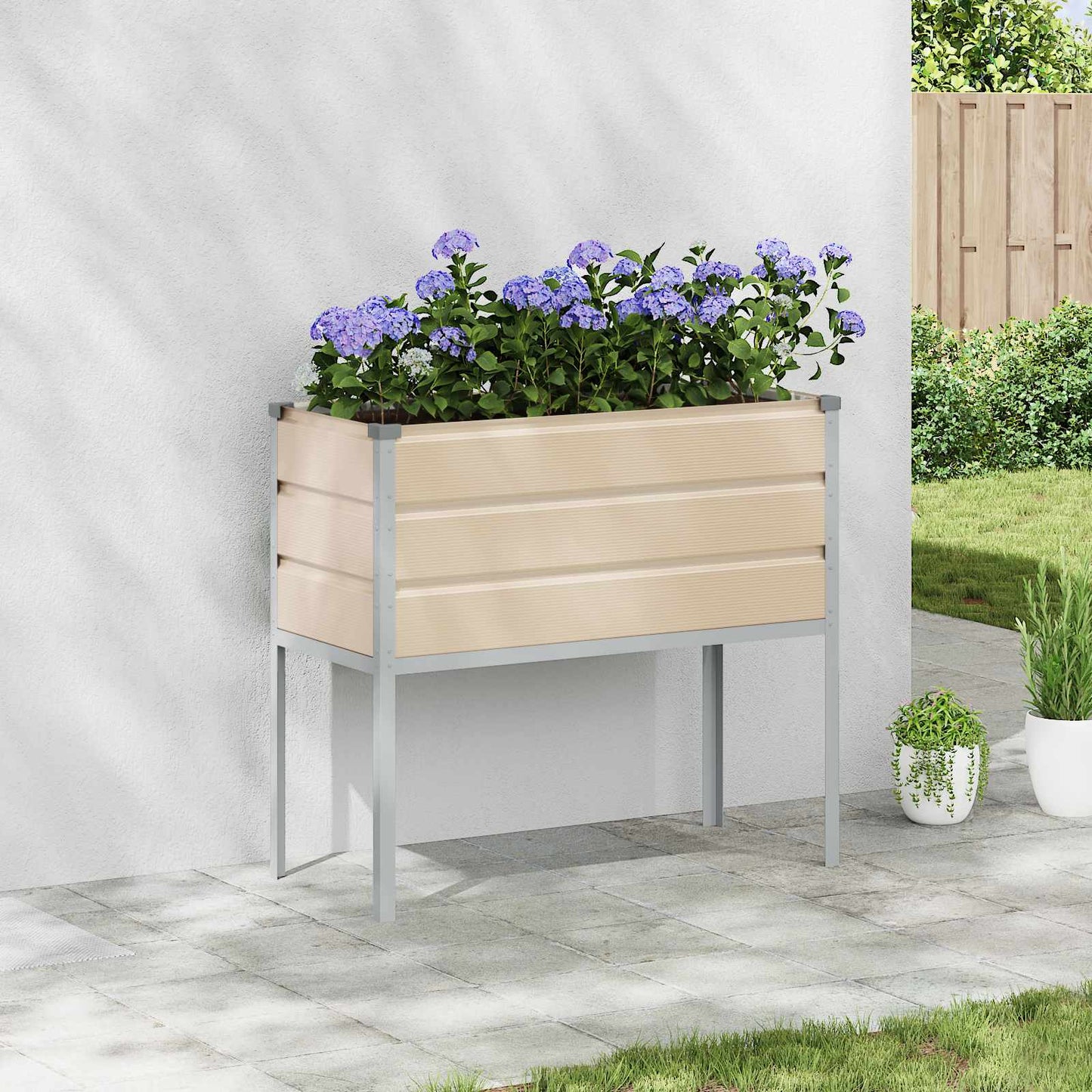 Plantenbak Ivoor 100 x 45 x 90 cm Gegalvaniseerd staal