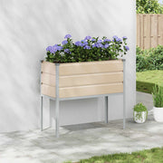 Plantenbak 100x45x90 cm gegalvaniseerd staal ivoor