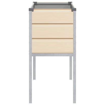Plantenbak Ivoor 100 x 45 x 90 cm Gegalvaniseerd staal