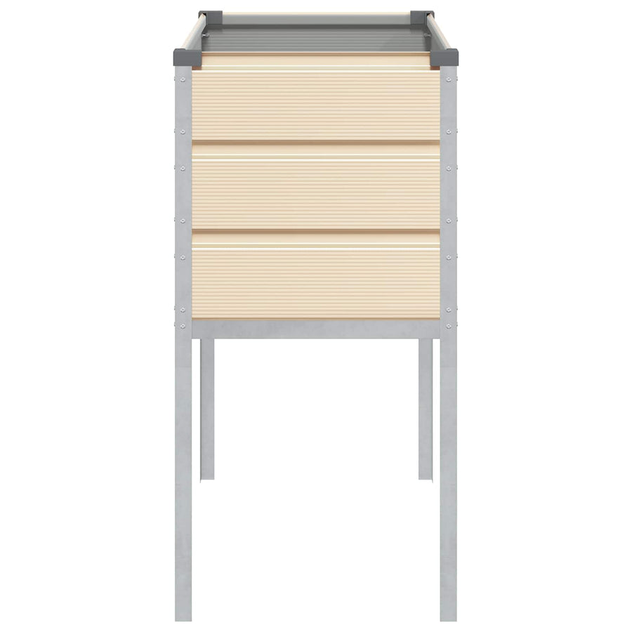 Plantenbak Ivoor 100 x 45 x 90 cm Gegalvaniseerd staal