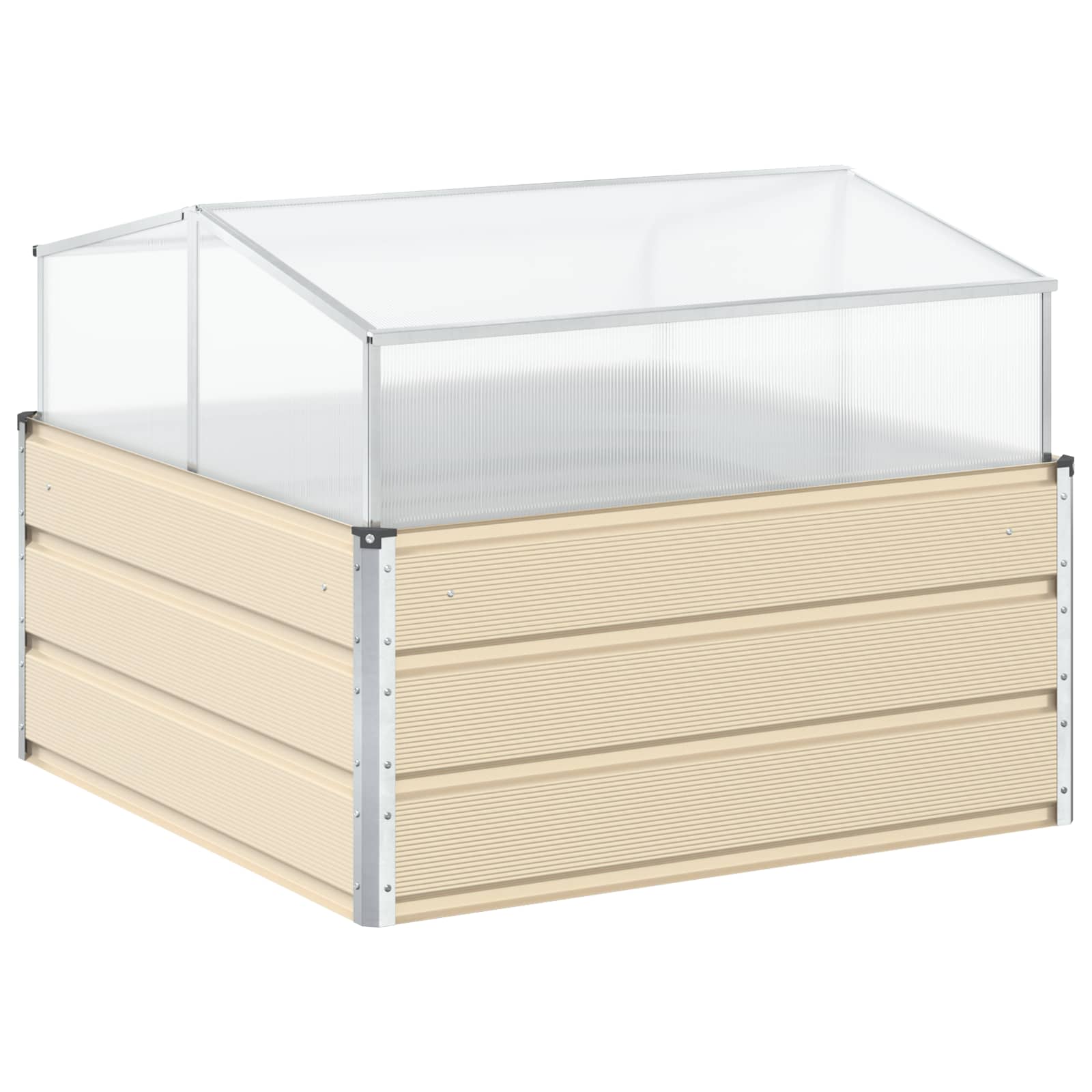 Plantenbak Ivoor 100 x 100 x 77 cm Gegalvaniseerd staal
