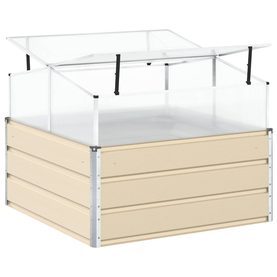 Plantenbak Ivoor 100 x 100 x 77 cm Gegalvaniseerd staal