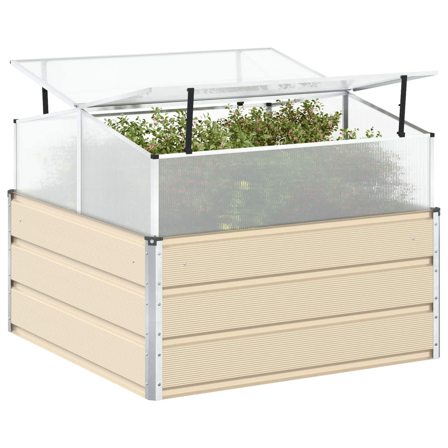 Plantenbak Ivoor 100 x 100 x 77 cm Gegalvaniseerd staal