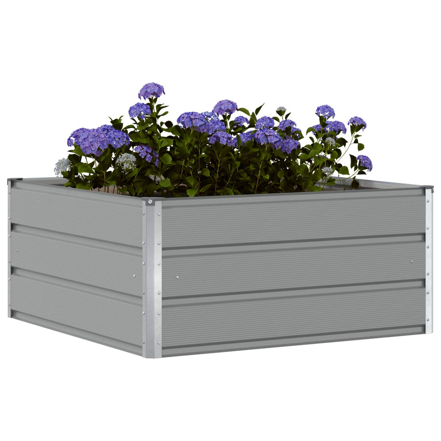 Plantenbak Lichtgrijs 100 x 100 x 45 cm Staal