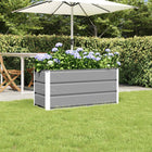 Plantenbak staal lichtgrijs 100x40x45 cm