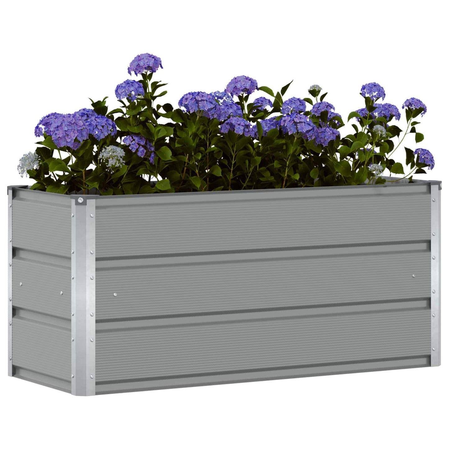 Plantenbak Lichtgrijs 100 x 40 x 45 cm Staal