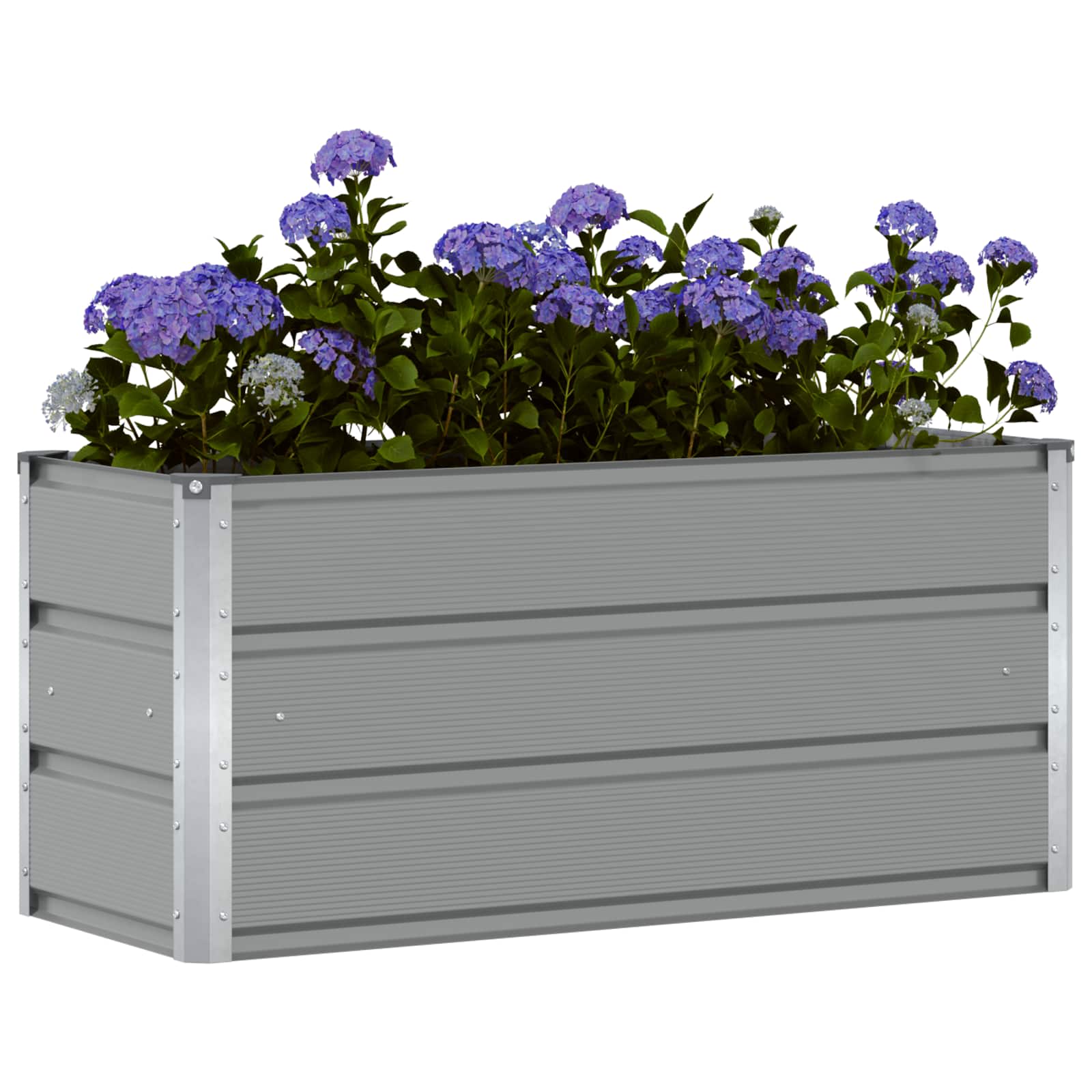 Plantenbak Lichtgrijs 100 x 40 x 45 cm Staal