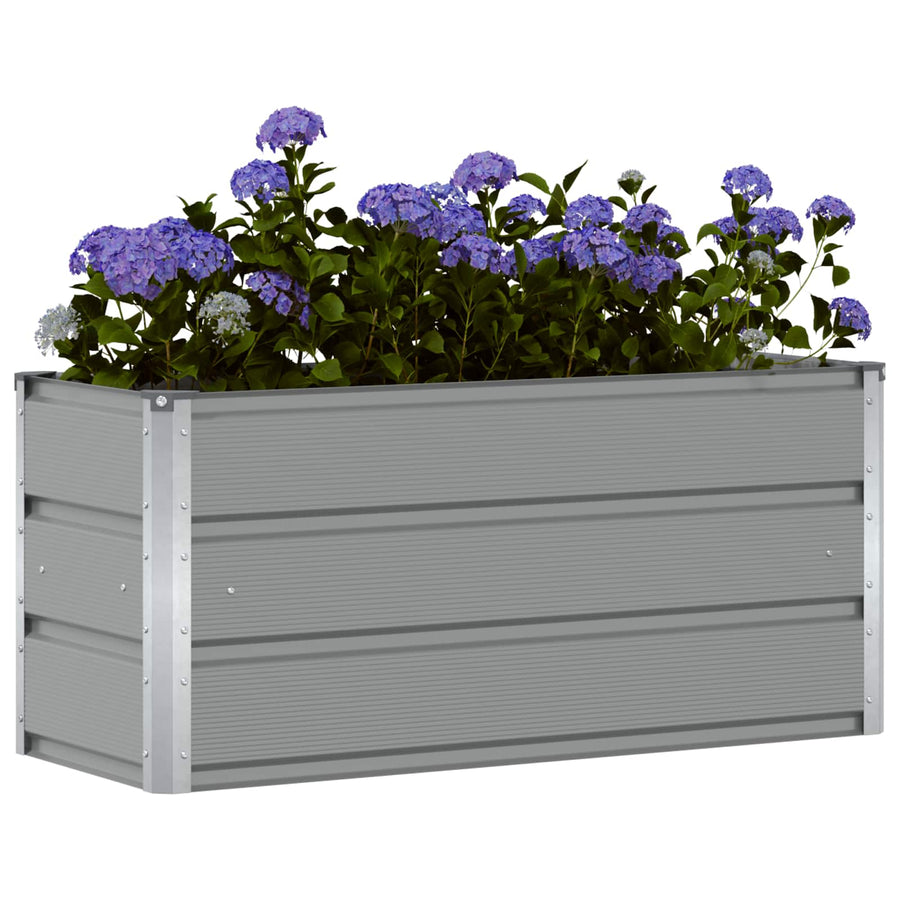 Plantenbak Lichtgrijs 100 x 40 x 45 cm Staal