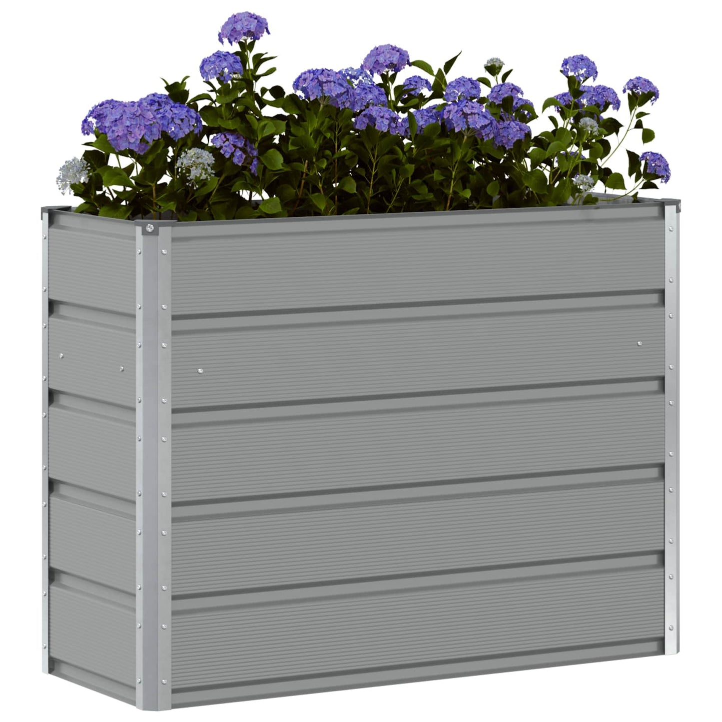 Plantenbak Lichtgrijs 100 x 40 x 75 cm Staal