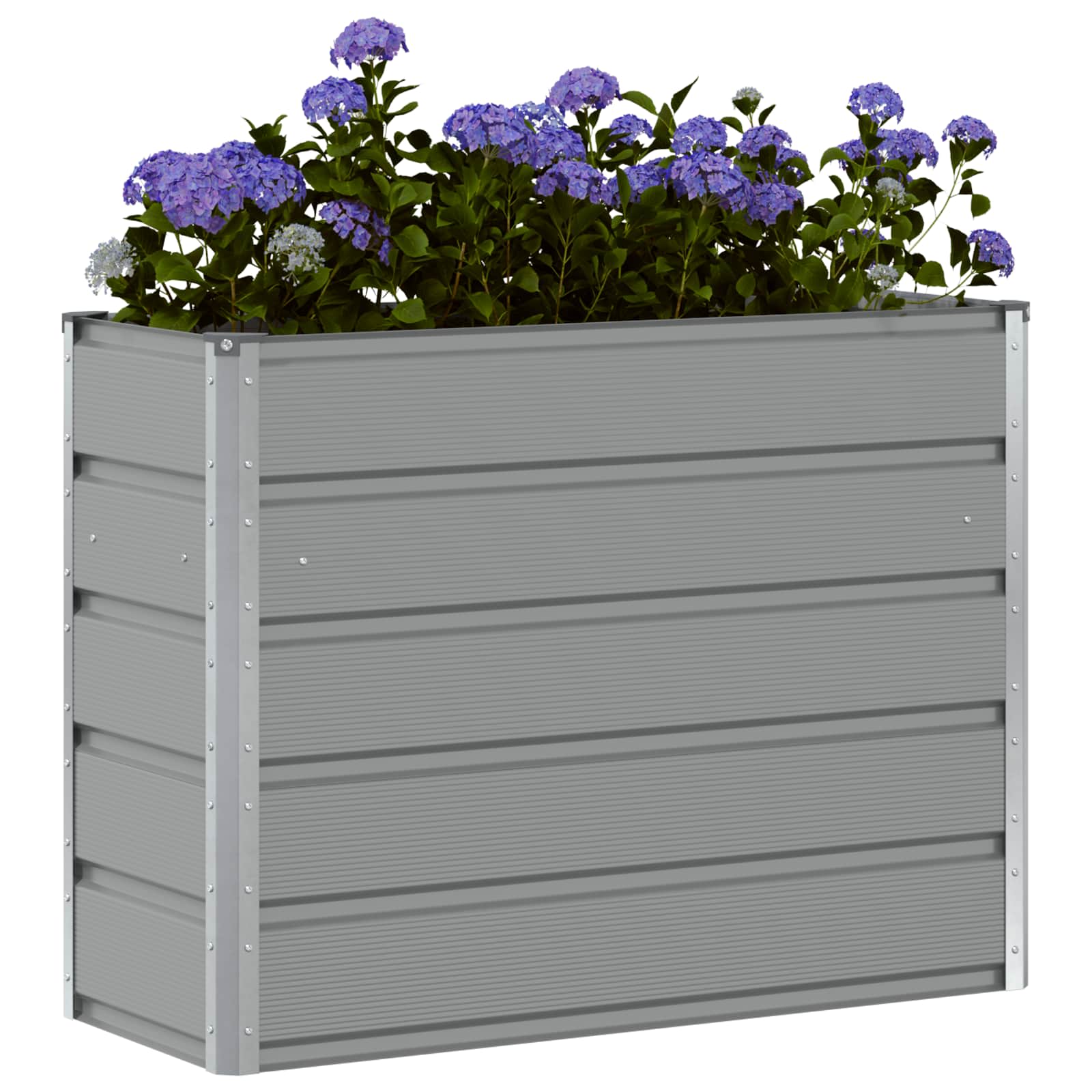 Plantenbak Lichtgrijs 100 x 40 x 75 cm Staal