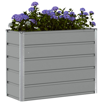 Plantenbak Lichtgrijs 100 x 40 x 75 cm Staal