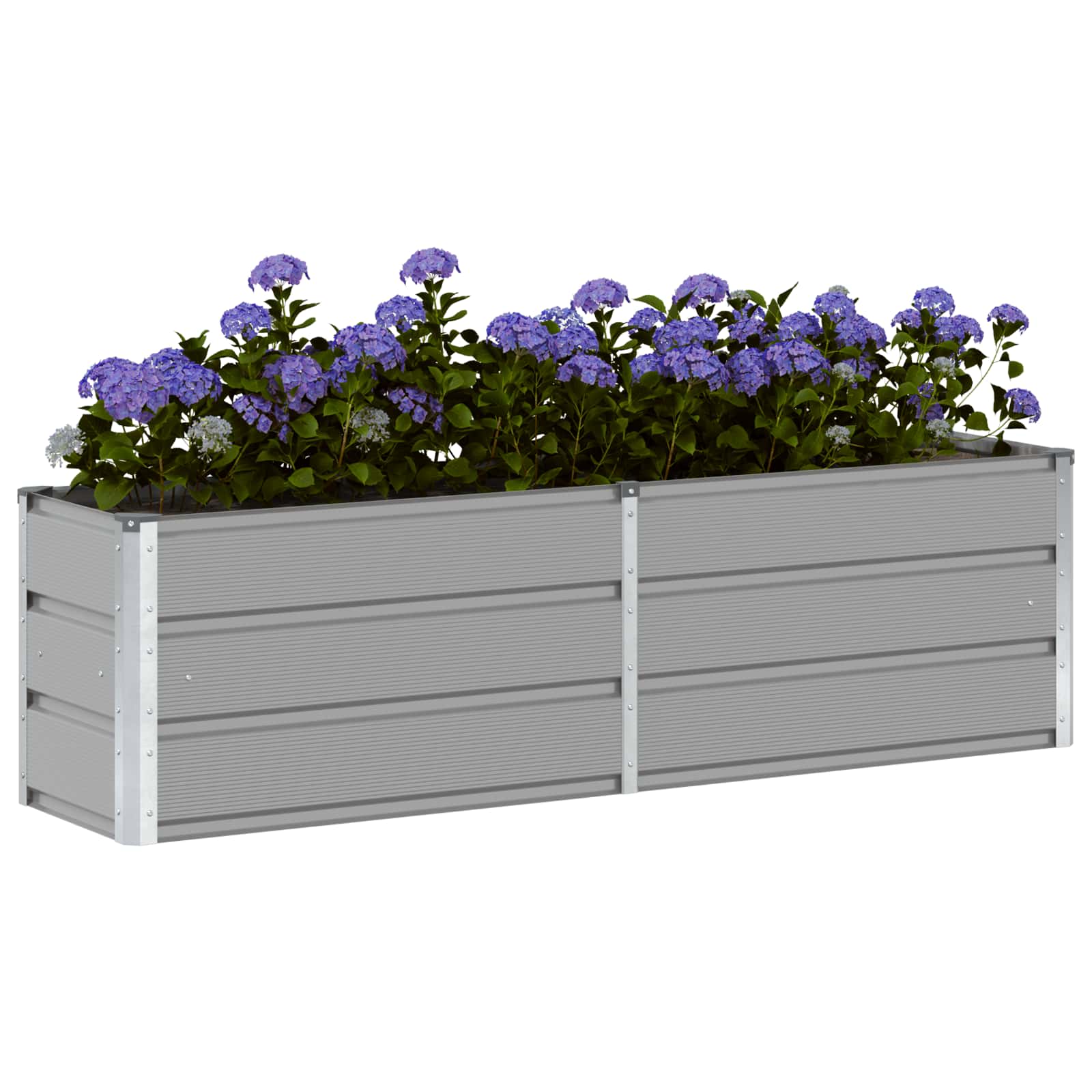 Plantenbak Lichtgrijs 160 x 40 x 45 cm Staal