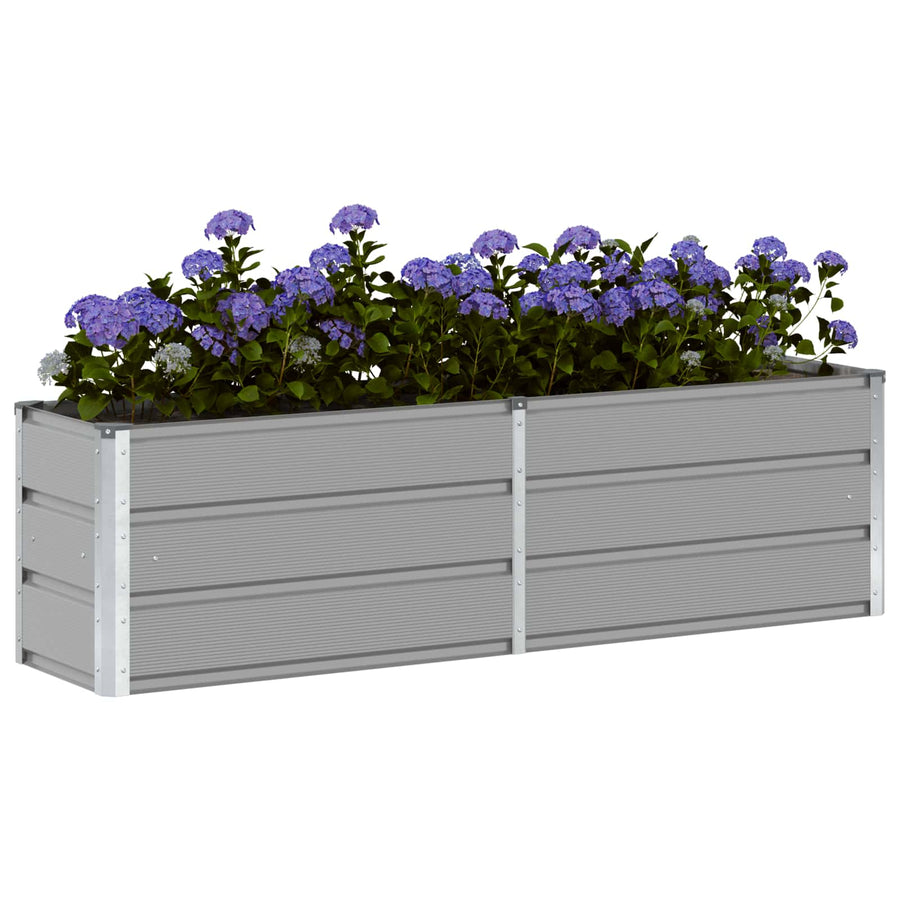Plantenbak Lichtgrijs 160 x 40 x 45 cm Staal