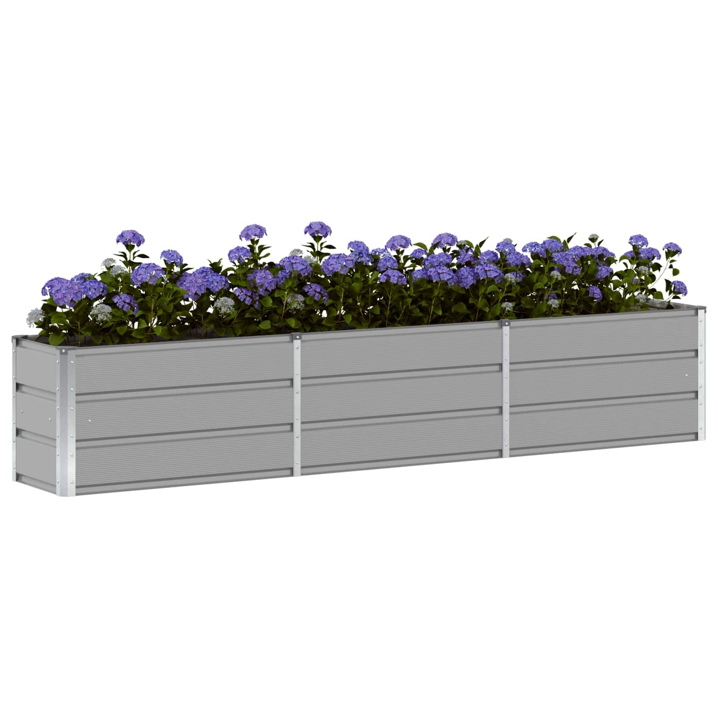 Plantenbak Lichtgrijs 240 x 40 x 45 cm Staal
