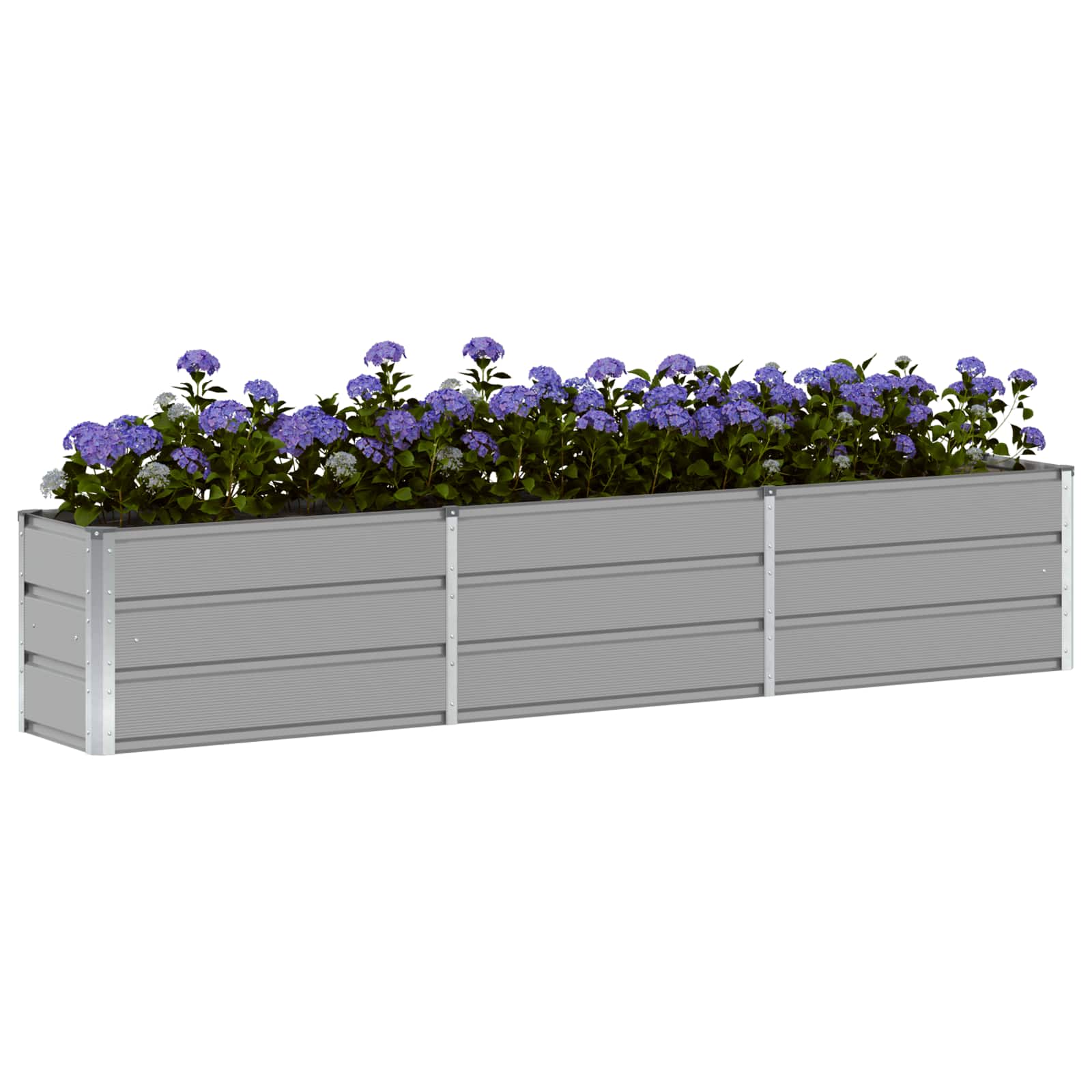 Plantenbak Lichtgrijs 240 x 40 x 45 cm Staal