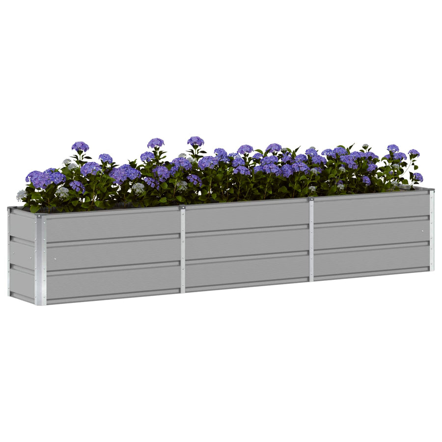 Plantenbak Lichtgrijs 240 x 40 x 45 cm Staal
