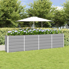 Plantenbak staal lichtgrijs 160x40x75 cm