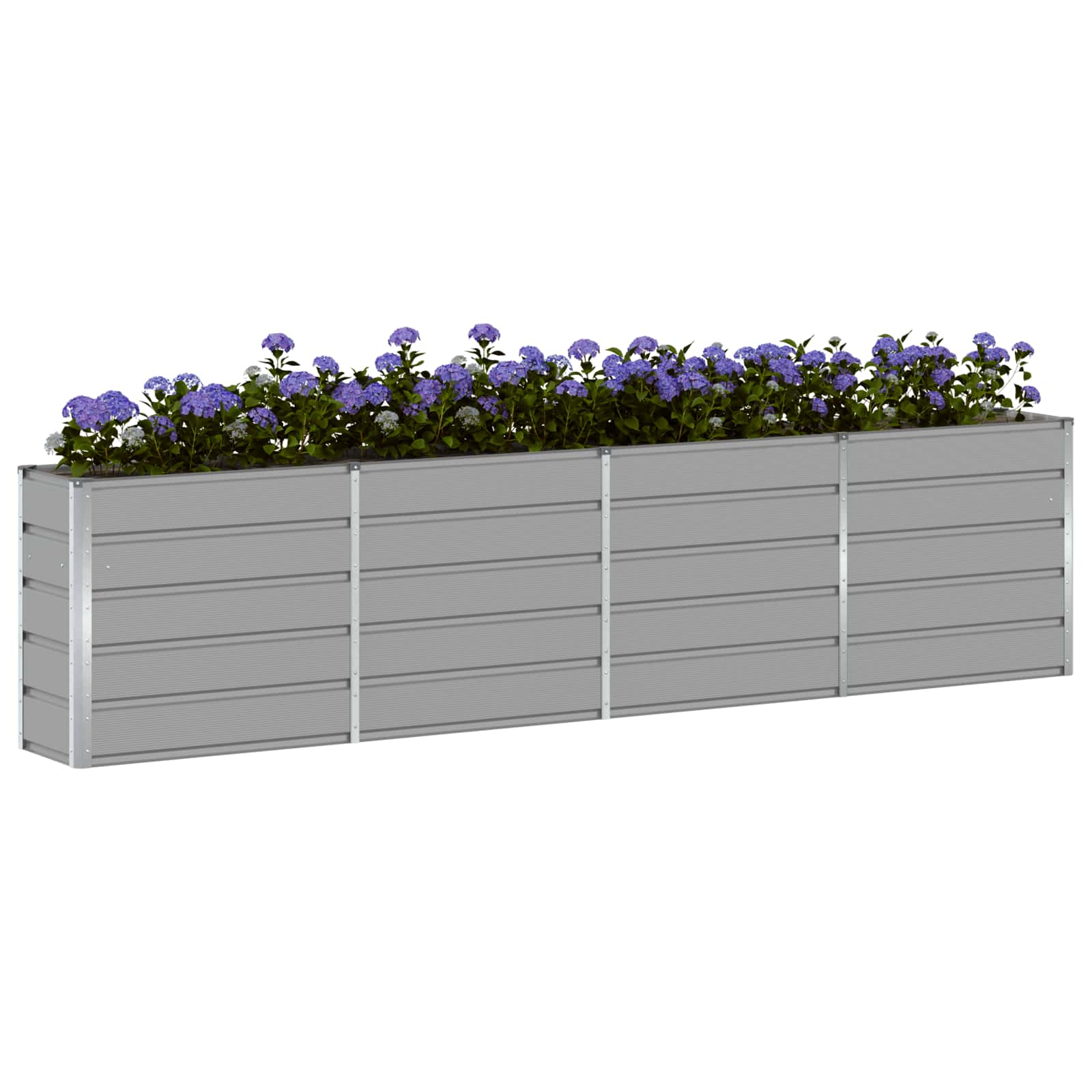 Plantenbak Lichtgrijs 160 x 40 x 75 cm Staal