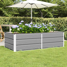 Light Grey Planter 160 x 80 x 45 cm Steel