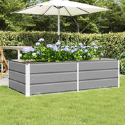 Plantenbak 160x80x45 cm staal lichtgrijs