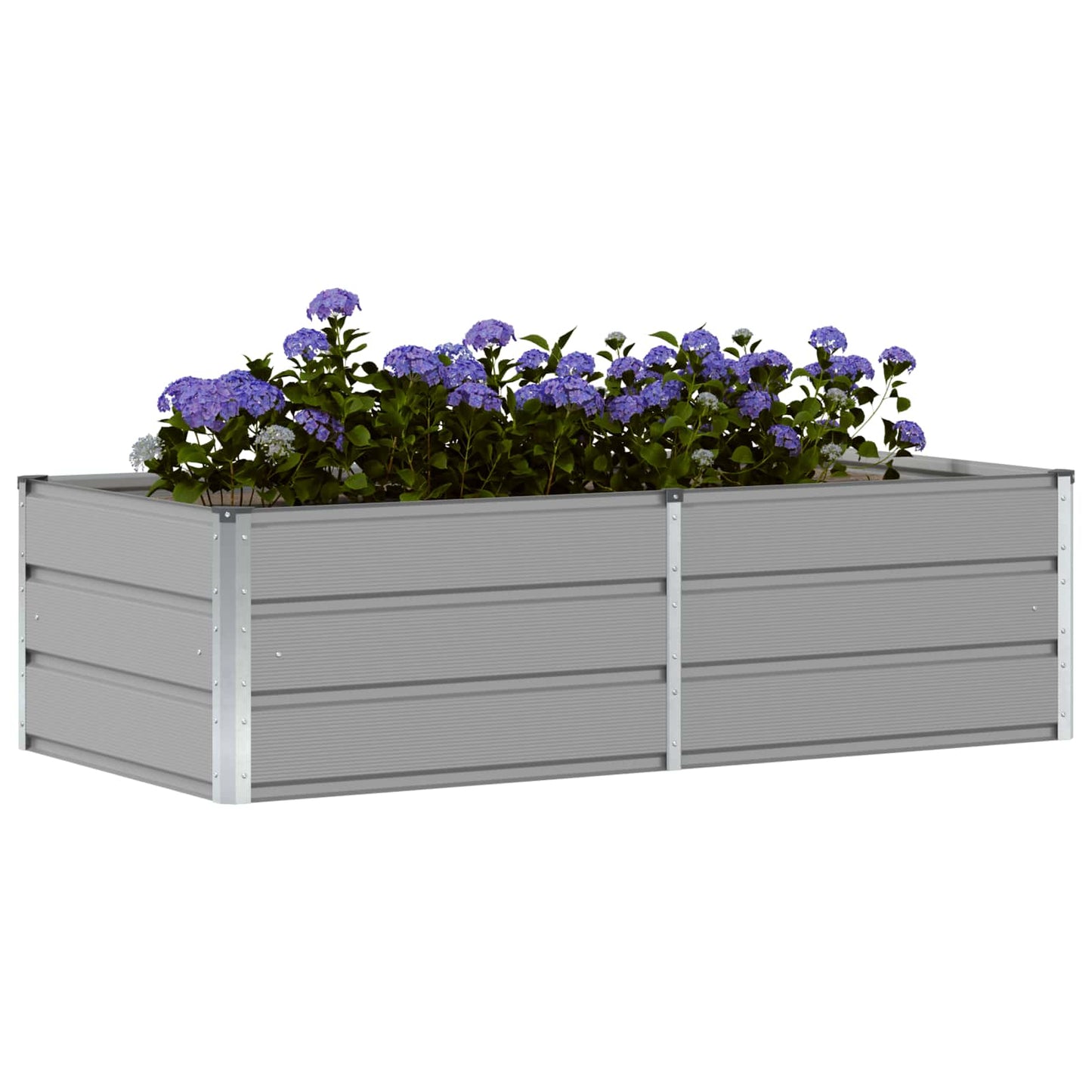 Plantenbak Lichtgrijs 160 x 80 x 45 cm Staal