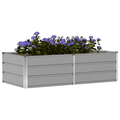 Plantenbak Lichtgrijs 160 x 80 x 45 cm Staal