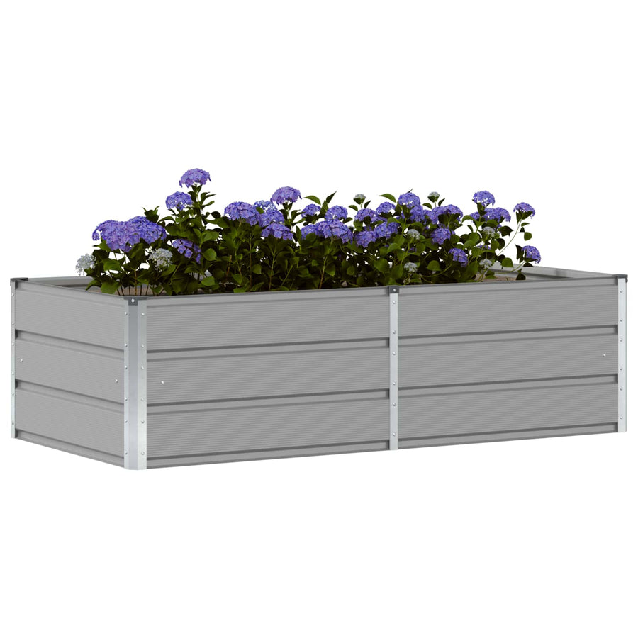 Plantenbak Lichtgrijs 160 x 80 x 45 cm Staal