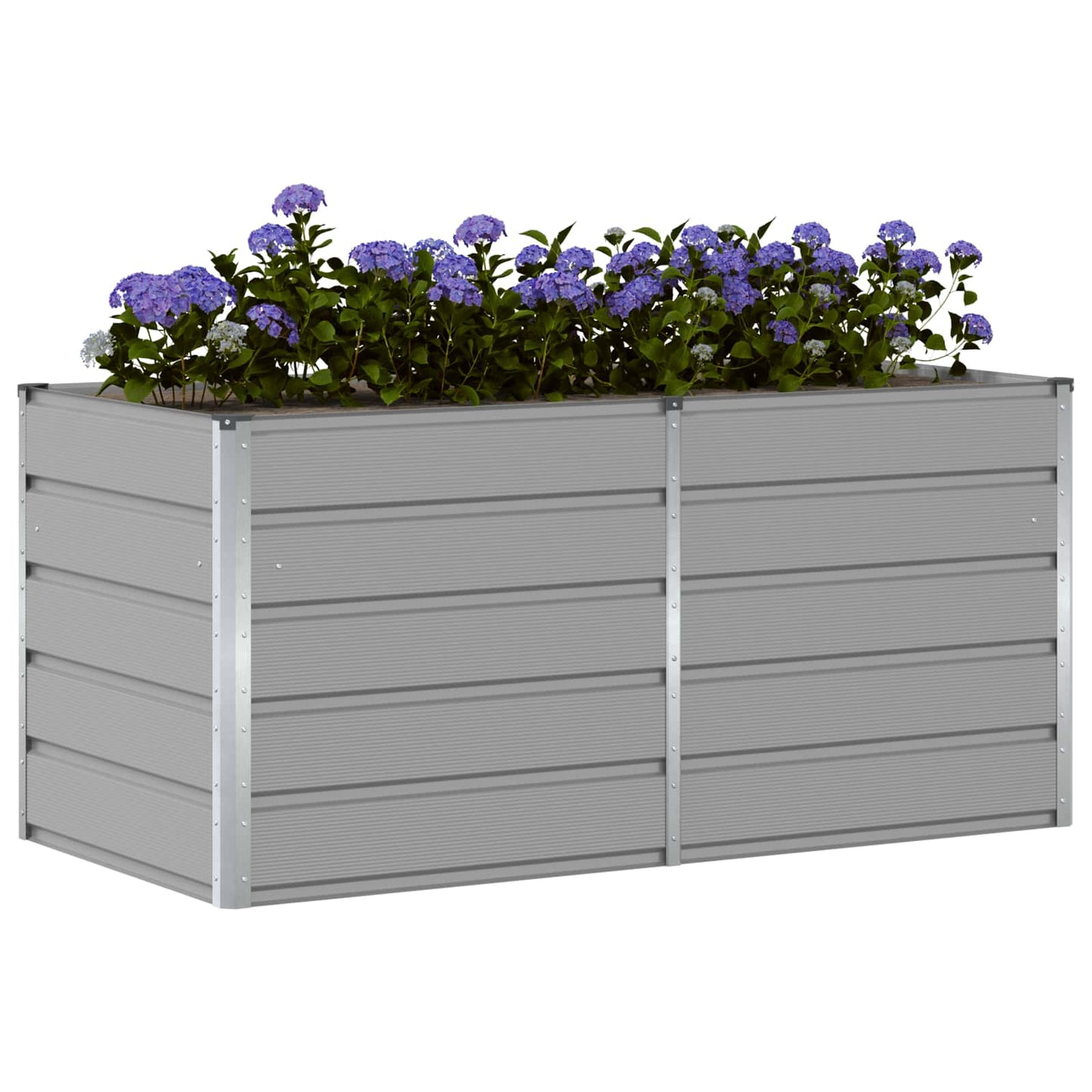 Plantenbak Lichtgrijs 160 x 80 x 75 cm Staal
