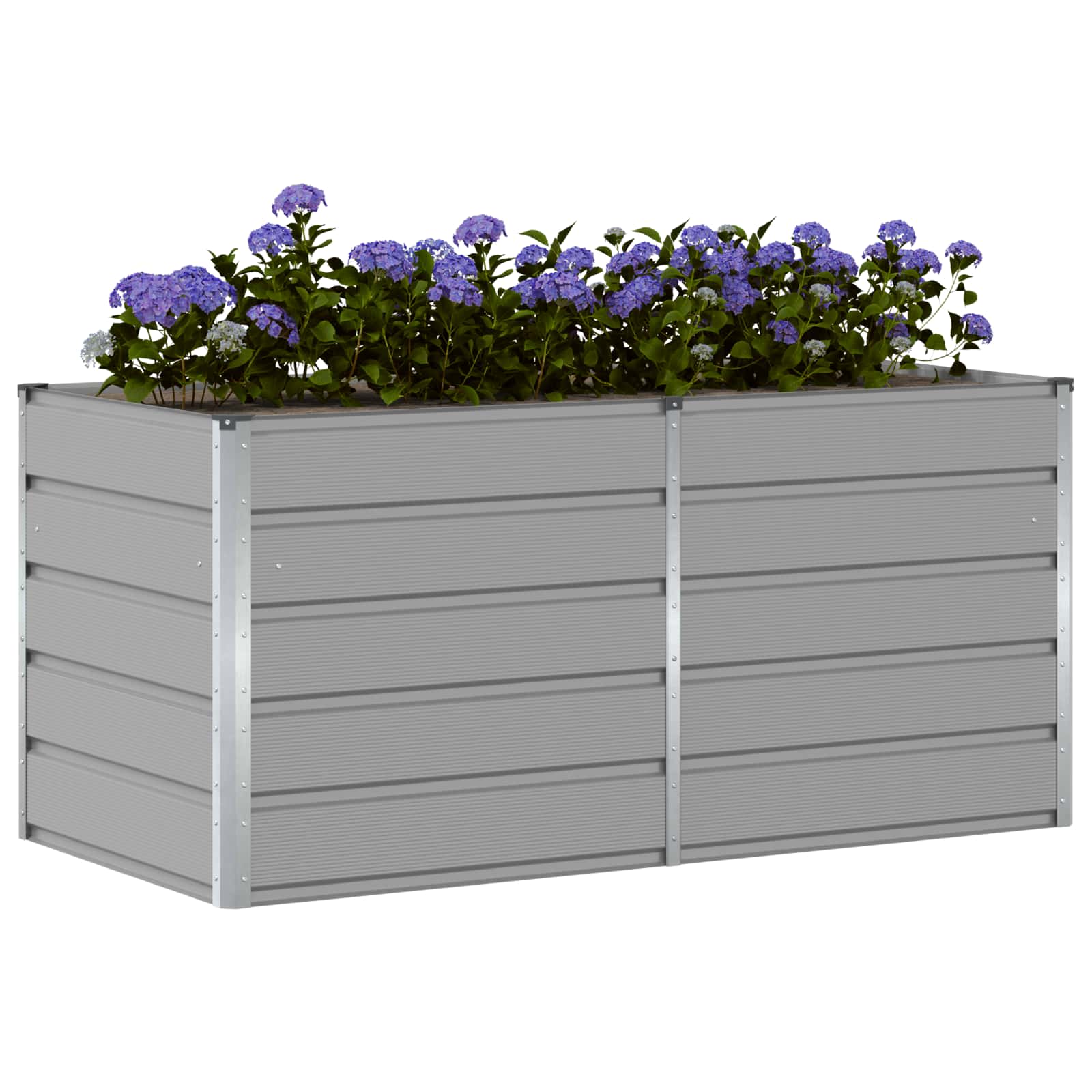 Plantenbak Lichtgrijs 160 x 80 x 75 cm Staal