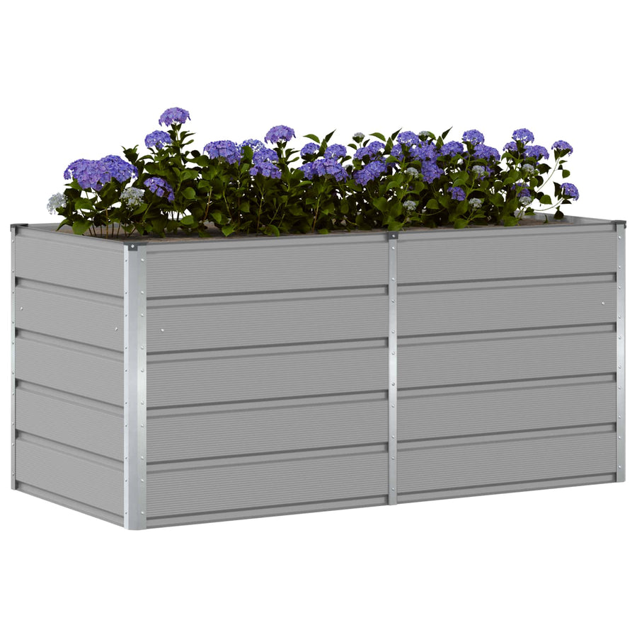 Plantenbak Lichtgrijs 160 x 80 x 75 cm Staal