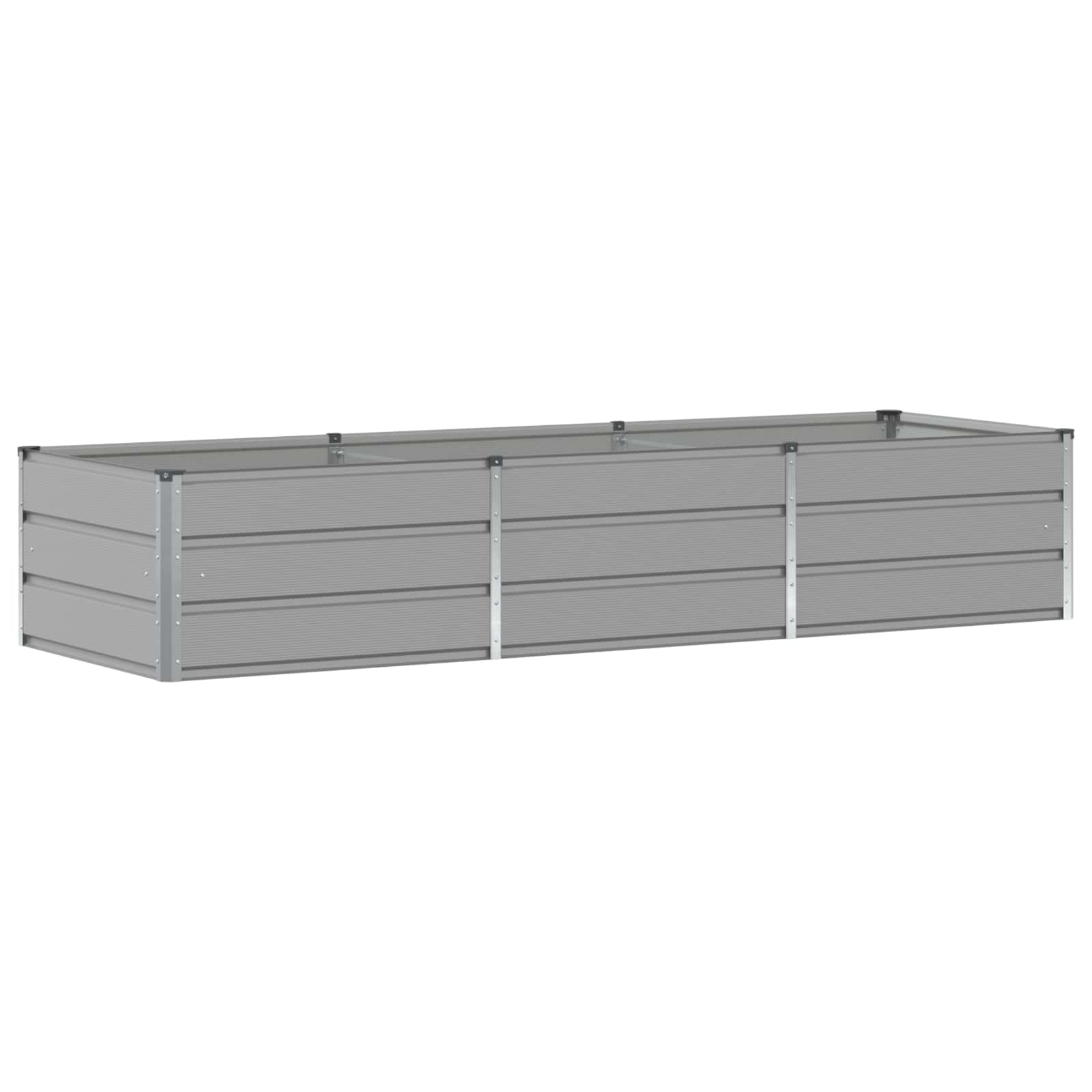 Plantenbak Lichtgrijs 240 x 80 x 45 cm Staal