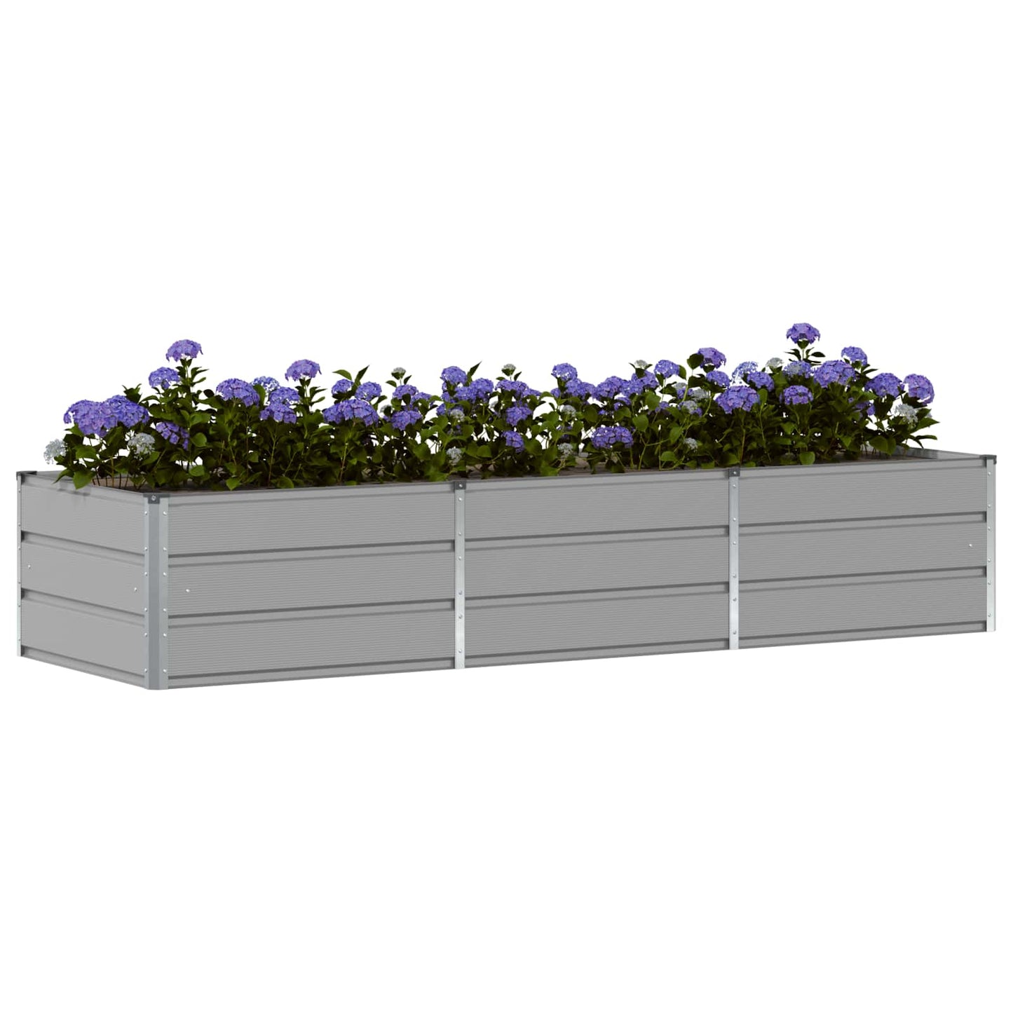Plantenbak Lichtgrijs 240 x 80 x 45 cm Staal