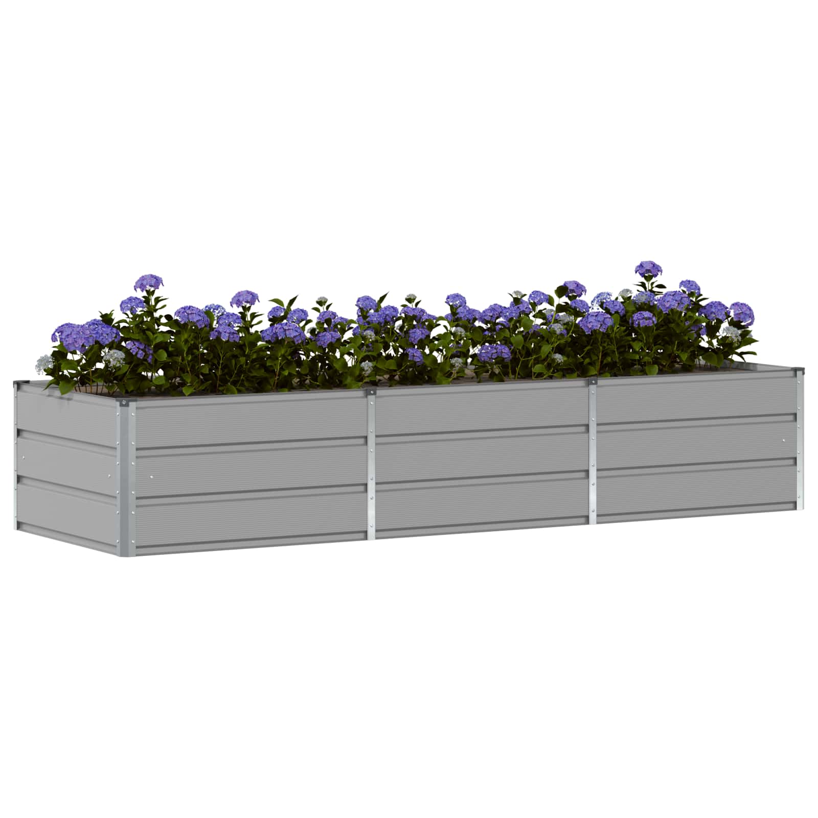 Plantenbak Lichtgrijs 240 x 80 x 45 cm Staal