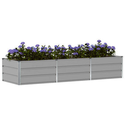 Plantenbak Lichtgrijs 240 x 80 x 45 cm Staal