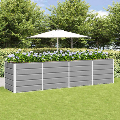 Plantenbak Lichtgrijs 240 x 80 x 75 cm Staal